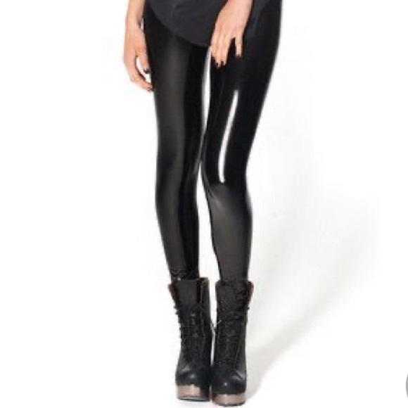 high waisted pvc leggings